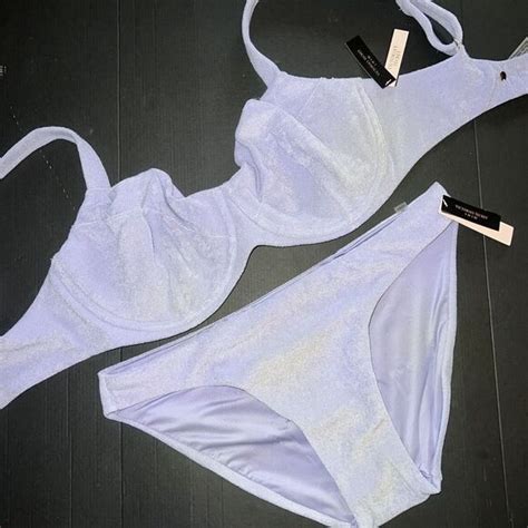 Victoria S Secret Swim Victorias Secret Ddd Dd Bikini L Bottom Lavender Purple Terry