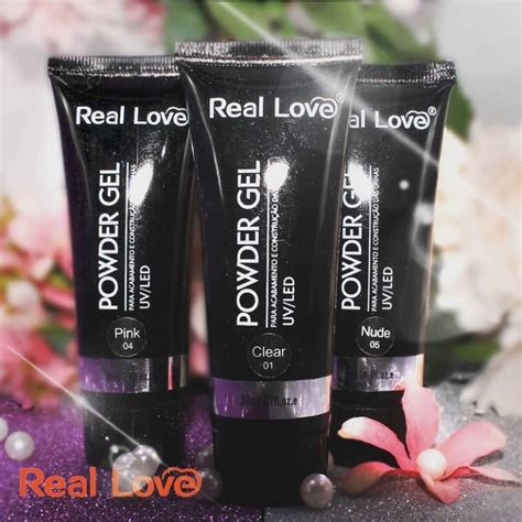 Gel Polygel Real Love Ml Uv Led Powder Gel Pink Nude Clear Shopee Brasil
