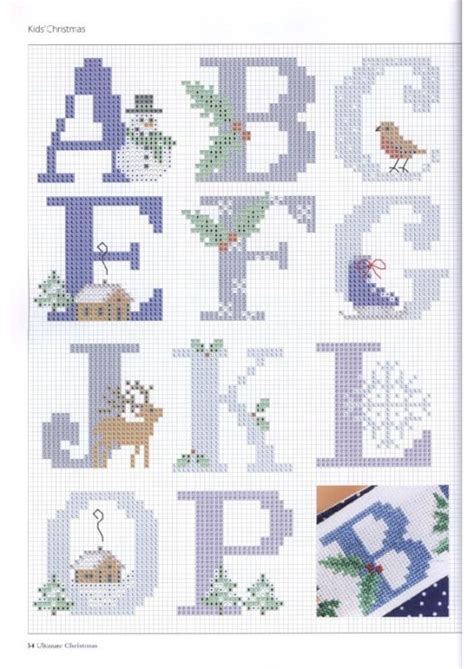 Christmas Cross Stitch Alphabet Cross Stitch Alphabet Patterns Xmas