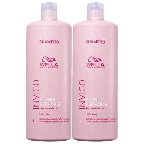 Kit Wella Professionals Invigo Blonde Recharge Double Shampoo Salon Beleza Na Web