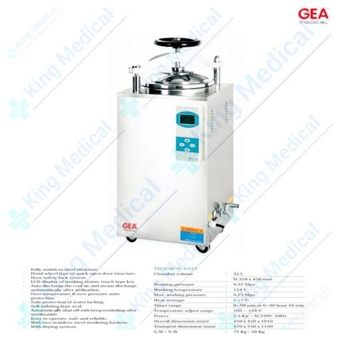 Jual Autoclave 35 Lt Liter GEA LS 35 HD LS35HD LCD Display Di Lapak