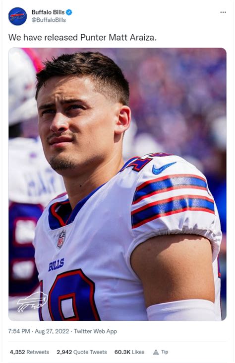 Buffalo Bills Release Punter Matt Araiza After Lawsuit Accuses Him Of