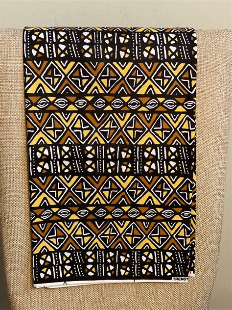 Mudcloth Inspired African Fabric Bogolan Fabric Quality Premium