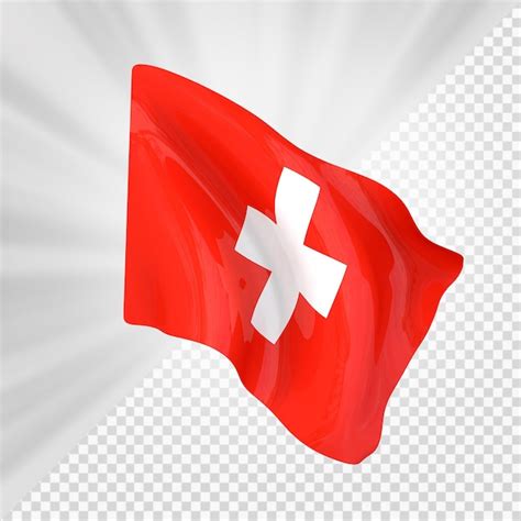 Render 3d De La Bandera De Suiza Archivo PSD Premium