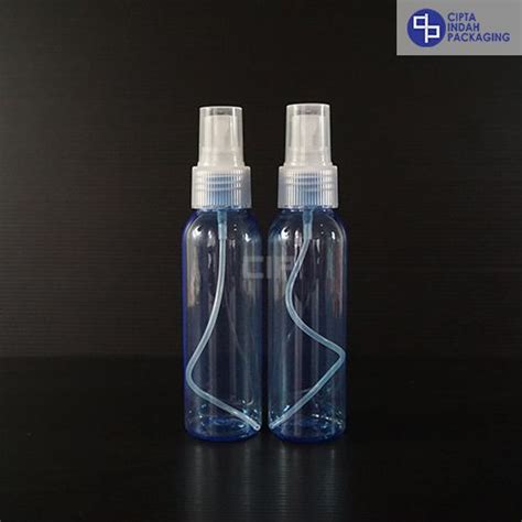 Botol Spray 100 Ml Biru Tutup Transparan Cipta Indah Packaging