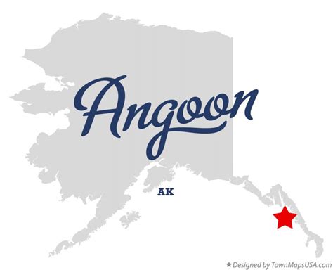 Map of Angoon, AK, Alaska