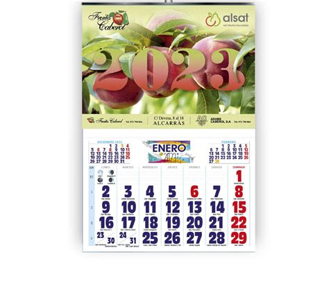 Calendario Faldilla Personalizado 48 Cm