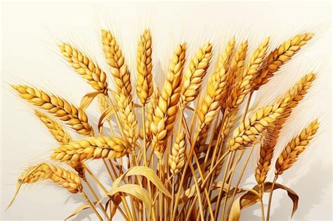 Premium Vector Vector Wheat Ears Spikelets With Grains Realistic Oat