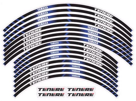 Adesivo Refletiva Friso Roda Moto Yamaha Tenere Azul Parcelamento Sem