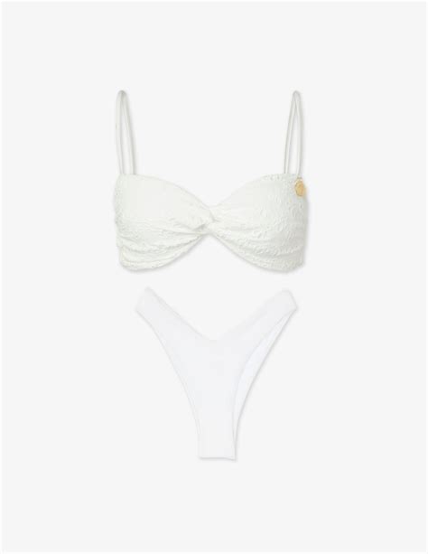 Shop Giveness Triangle Bikini And Sangallo Briefs On Rinascente