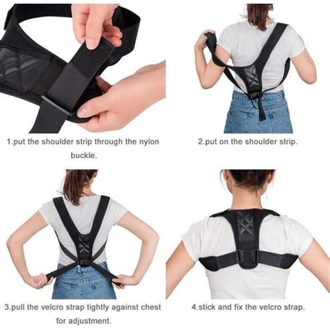 Correcteur De Posture Réglable Redresse Dos Pour Homme Ou Femme