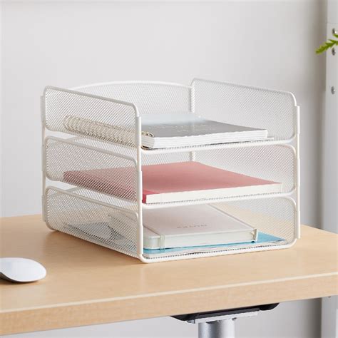 Amazon Supeasy Tier Paper Organizer With Handle Mesh Desk