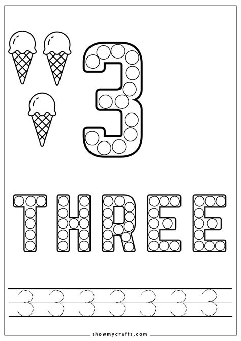 Free Printable Numbers Dot Painting Worksheets