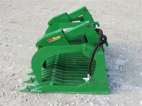 72″ Severe Duty Rock Bucket Grapple With Teeth Fits John Deere Loader