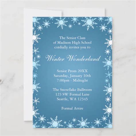 Winter Wonderland Prom Invitations | Zazzle