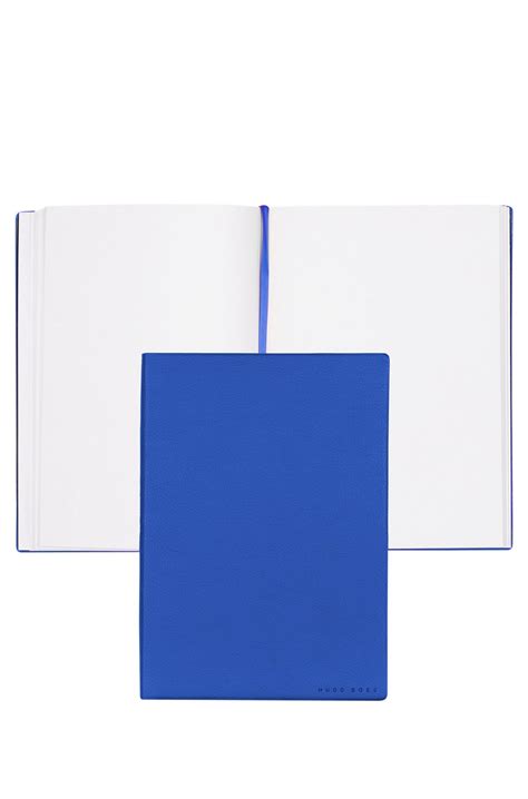 Boss A5 Notebook In Blue Faux Leather