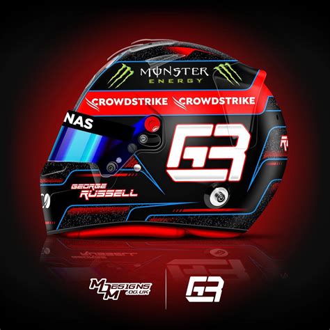 A full view of George Russell's 2022 helmet design by MDM Designs : r ...