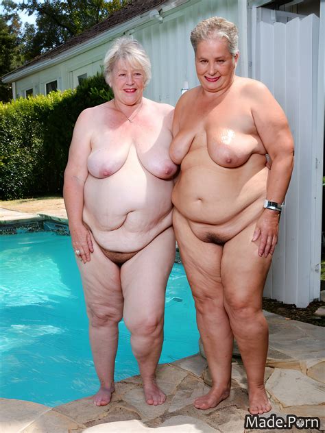 Porn Image Of Pool Hairy Short Hair Fairer Skin Shiny Skin Fat Thick Thighs Created By AI