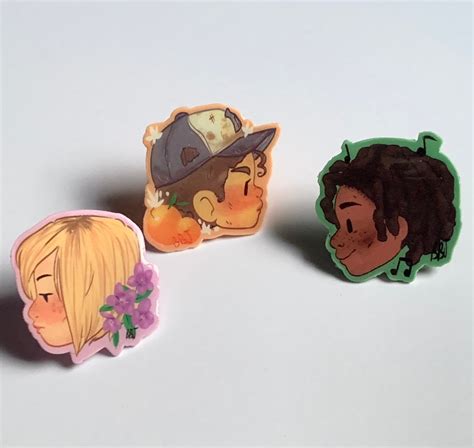 The Walking Dead Game Clementine Violet Louis Pins Bubblybluejelly