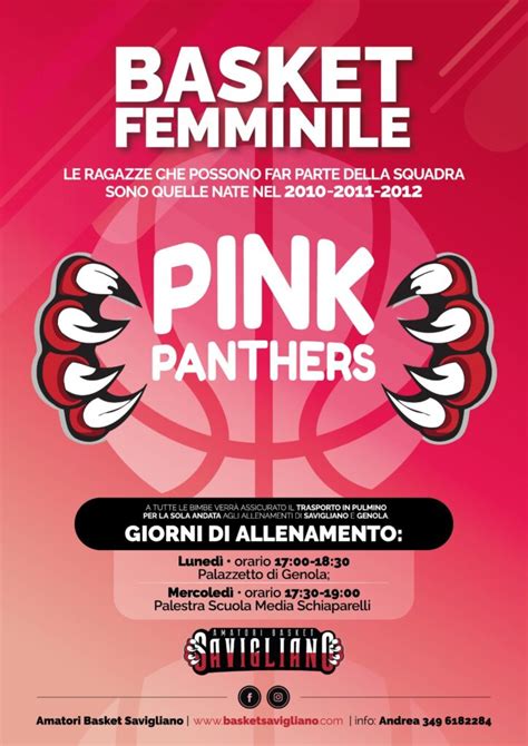 Pink Panthers Nasce La Squadra Femminile Amatori Basket Savigliano Asd