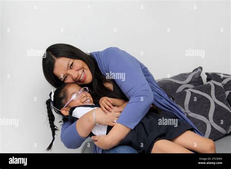 Divorced Single Mom And Year Old Brunette Latina Daughter Enjoy Quality Time After School On