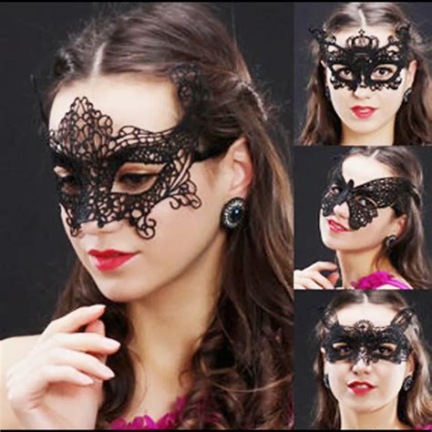 Sexy Black Lace Eye Mask For Women Masquerade Nightclub Lingerie Accessory Cosplayware
