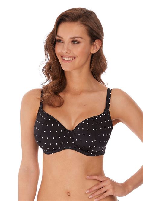 Biustonosz kąpielowy Freya JEWEL COVE AS7231BLK Uw Sweetheart Bikini Top Black Black Stroje