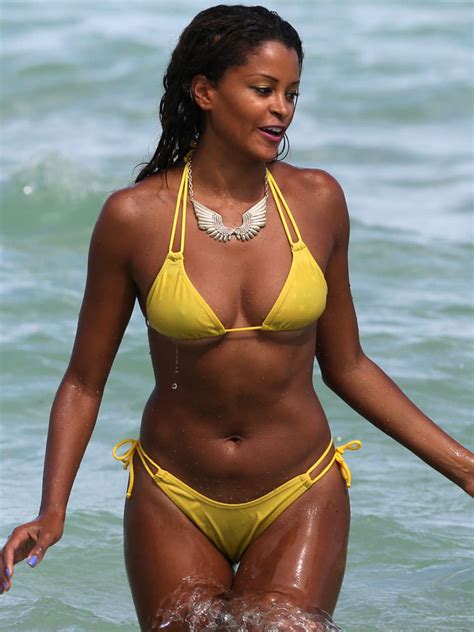 Black Sluts Claudia Jordan Bikini Photos Yellow Bikini In Miami Porn Pic