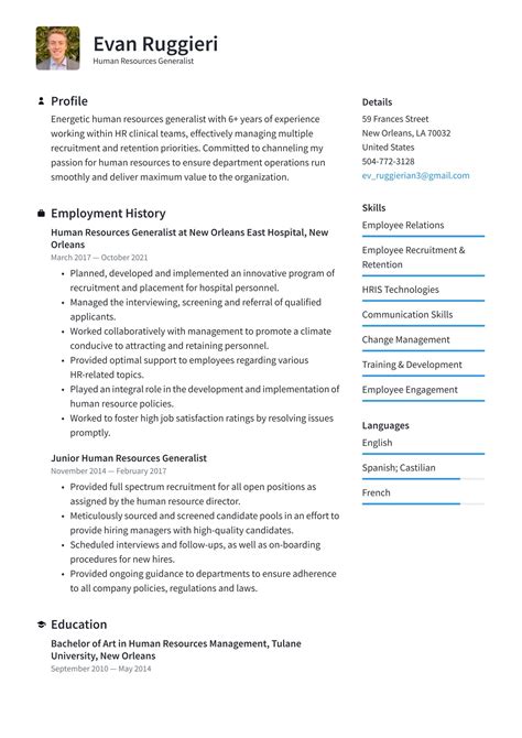 Human Resources Resume Examples Templates Resume Io