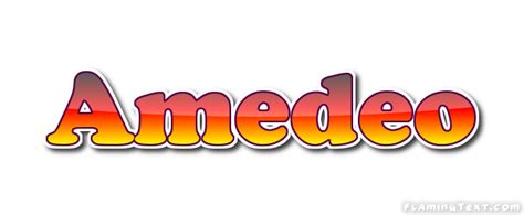 Amedeo Logo | Free Name Design Tool from Flaming Text