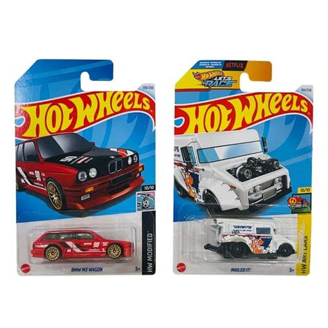 Hot Wheels Hw Art Cars Mailed It And Hw Modified Bmw M Wagon