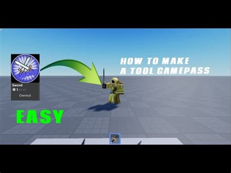 How To Make A Tool Gamepass In Roblox Studio Tutorial Easy Youtube