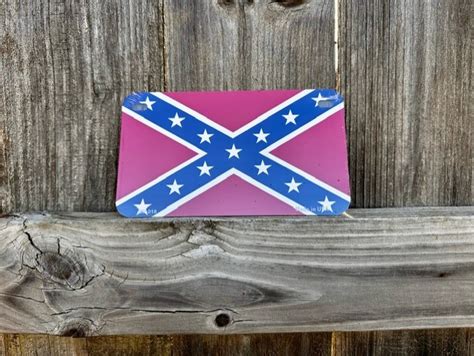 Confederate Flag Motorcycle Plate Rebel Nation