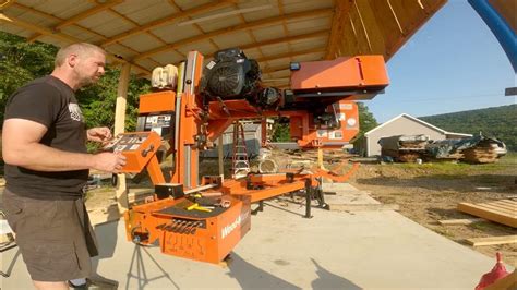 Milling Some 6x6 Beams On The Woodmizer Lt35 Youtube