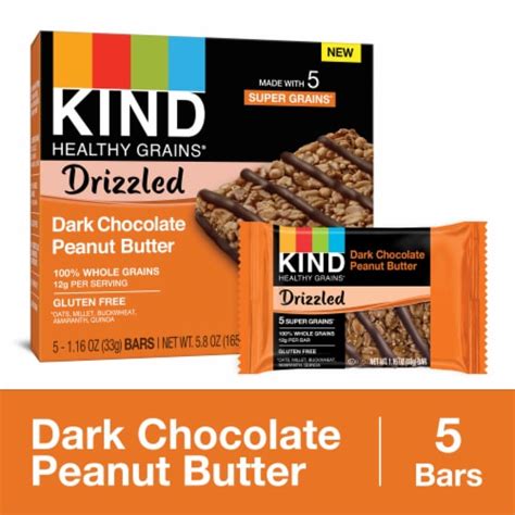 KIND Healthy Grains Dark Chocolate Peanut Butter Snack Bars 5 Ct Kroger