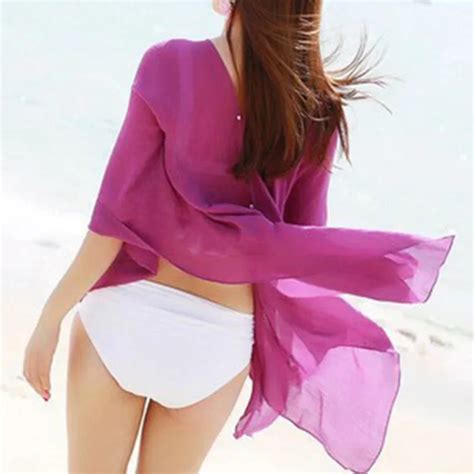 Women S Summer Sexy Beach Bikini Beach Dress Bikini Swimwear Cover Up Solid Color Autumn Linen Jpeg