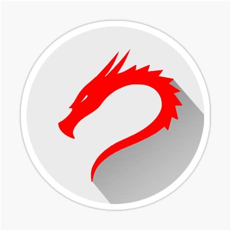 Pegatina Logotipo De Kali Linux Rojo En Círculo De D3mon98 Redbubble