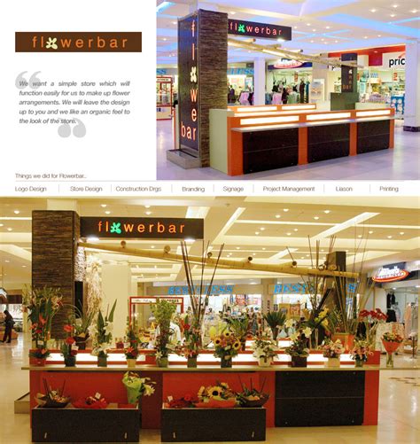 Flower Bar Kiosk Design Logo Brand Designer Best Retail Design