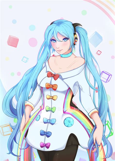 [FANART] Miku Rainbow Lines by DaeJ-Roo on DeviantArt