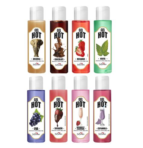 Gel Beijável c Sabor Esquenta Hot Flowers Body Sex Shop
