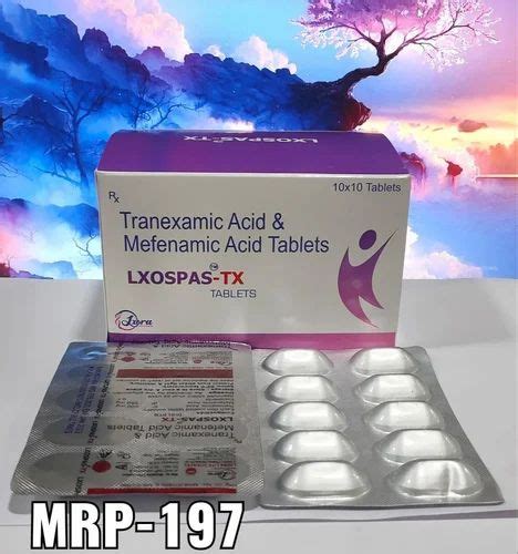 Lxospas Tx Tranexamic Acid Mg Mefenamic Acid Mg Tablet Fc At