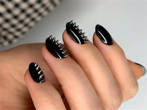 Black And White Acrylic Nail Ideas Theglossychic Glossychic Cheys