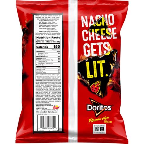 Doritos Flamin Hot Nacho Flavored Tortilla Chips G Online At Best Price Lulu UAE