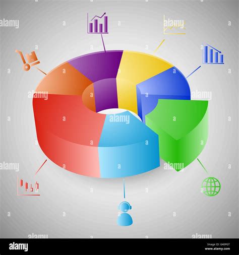 3D Pie Chart Graph Infographic Stock Vector Stock Vector Image Art