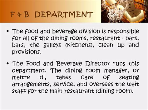 HOSPITALITY OPERATIONAL MANAGEMENT | PPT