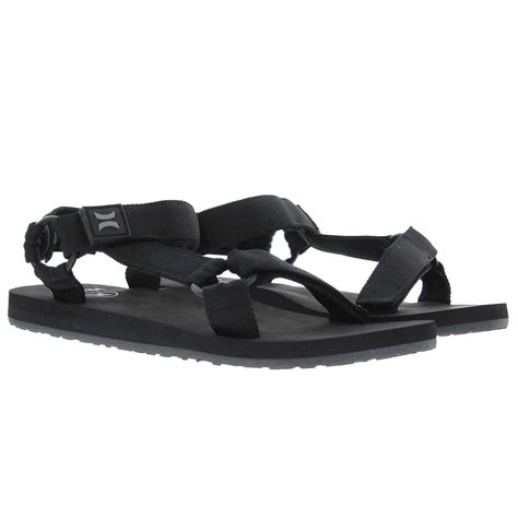 Hurley Mens Sport Sandals Hiking Sandals Outdoor Light Weight Black