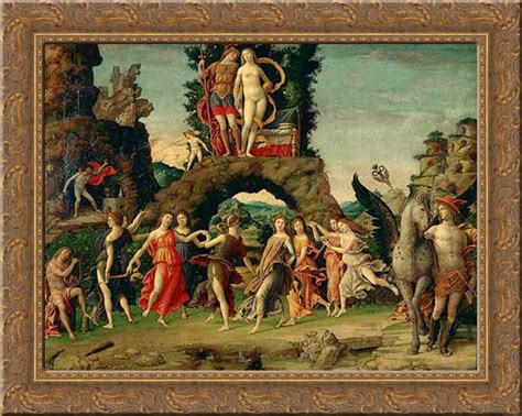 Parnassus X Gold Ornate Wood Framed Canvas Art By Mantegna Andrea