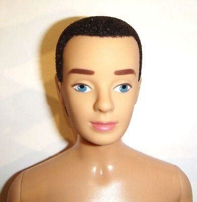 Nude Raven Flocked Hair Barbie Ken Doll Repro Kn