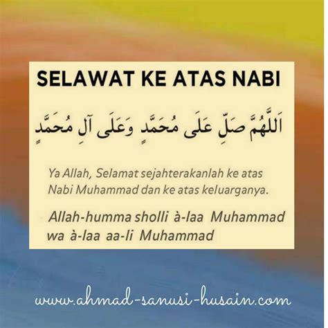 Selawat Nabi Yang Ringkas Rumi Bacaan Selawat Dalam R