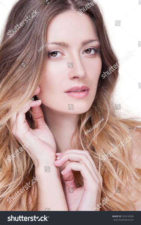 Beautiful Naked Girl On White Background Stock Photo 322418234 Shutterstock